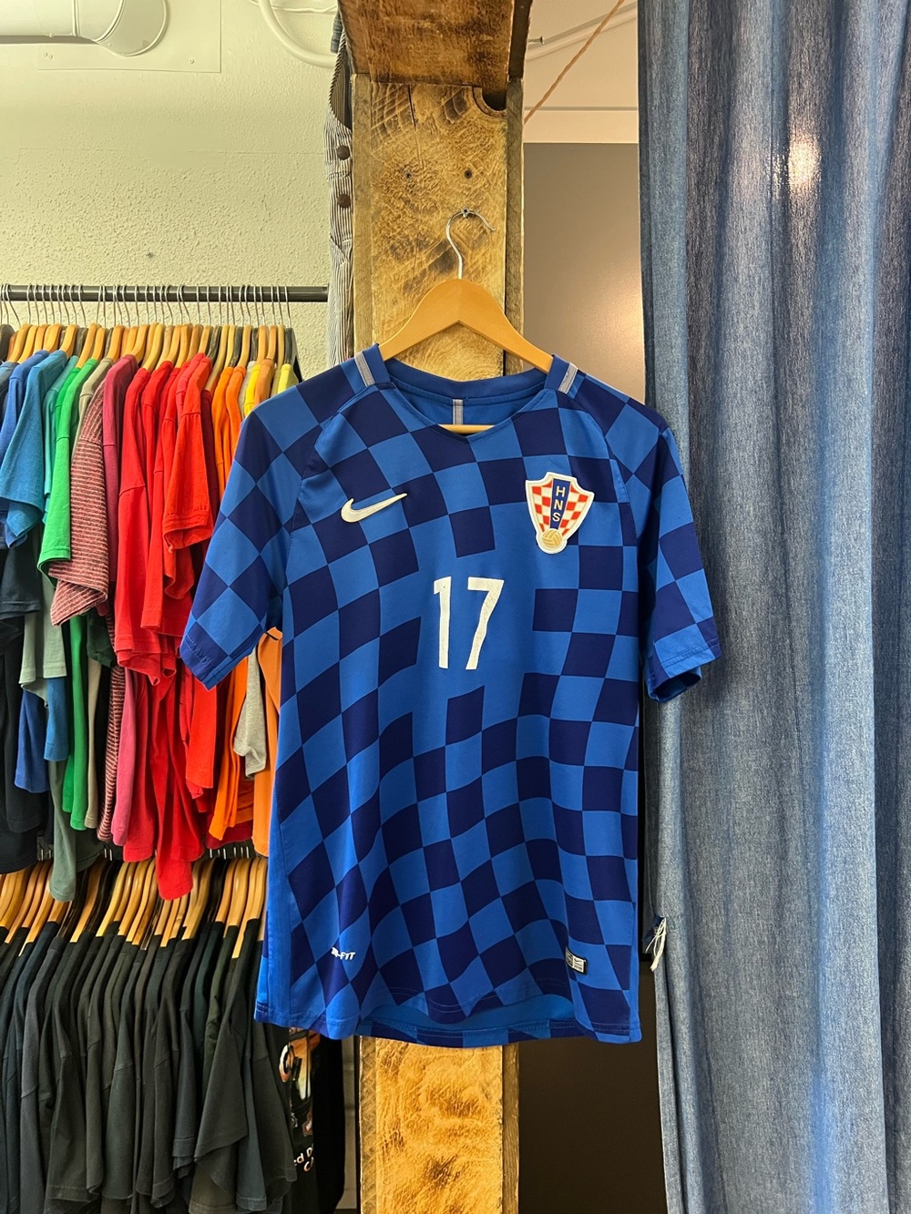 Nike #17 Hrvatska Croatia Blue Soccer Jersey